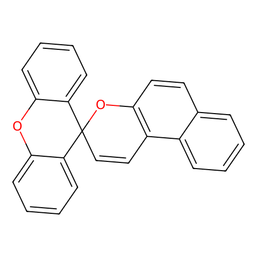 Spiro[benzo[f]chromene-3,9'-xanthene] structure