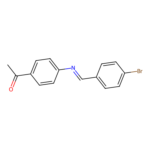 1-(4-{[(E)-(4-bromophenyl)methylidene]amino}phenyl)ethanone structure