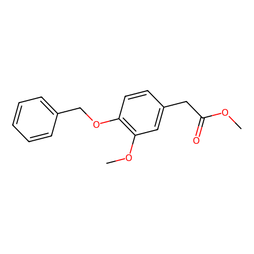 3-Methoxy-4-benzyloxyphenylacetic acid, methyl ester structure