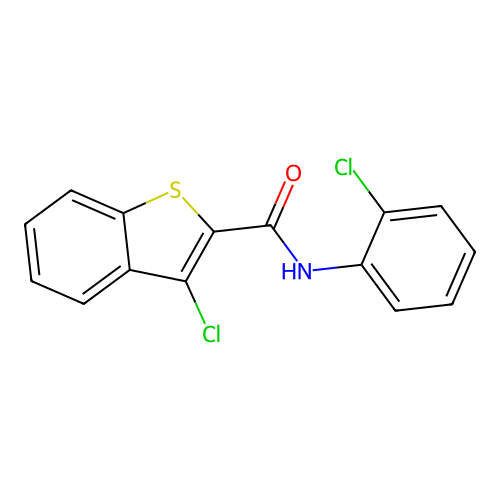 3-Chloro-N-(2-chlorophenyl)-1-benzothiophene-2-carboxamide structure