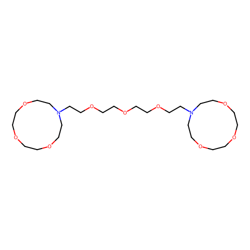 10,10   -[Oxybis(ethyleneoxyethylene)]bis(1,4,7-trioxa-10-azacyclododecane) structure