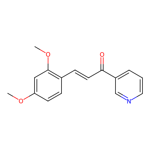 3-(2,4-Dimethoxyphenyl)-1-(pyridin-3-yl)prop-2-en-1-one structure