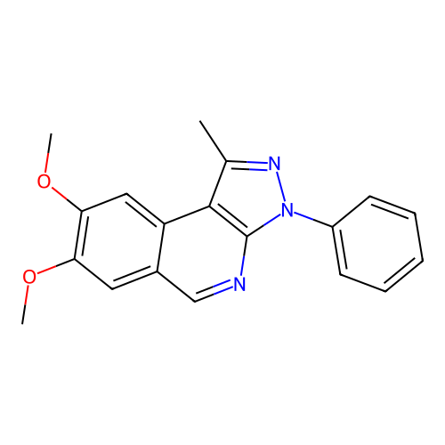 3H-Pyrazolo[3,4-c]isoquinoline, 7,8-dimethoxy-1-methyl-3-phenyl- structure