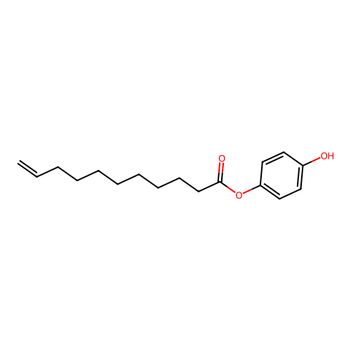 Undec-10-enoic acid 4-hydroxy-phenyl ester structure