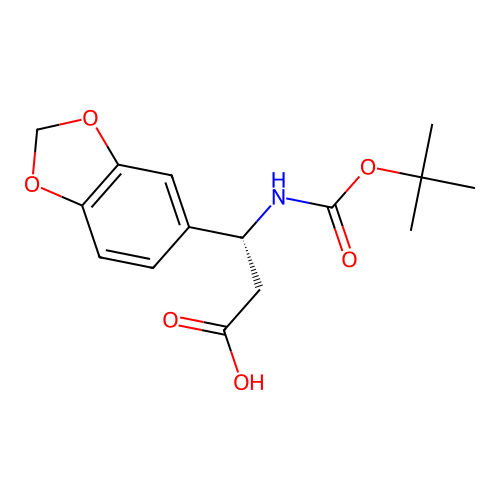 (R)-beta-[[(Tert-butoxy)carbonyl]amino]-1,3-benzodioxole-5-propanoic acid structure