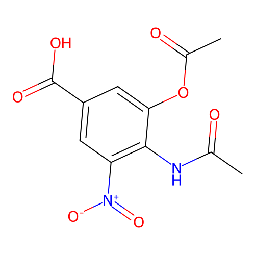 3-Acetoxy-4-(Acetylamino)-5-Nitrobenzoic Acid structure