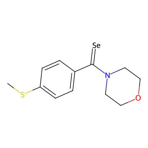 Methyl 4-(morpholin-4-ylcarboselenoyl)phenyl sulfide structure