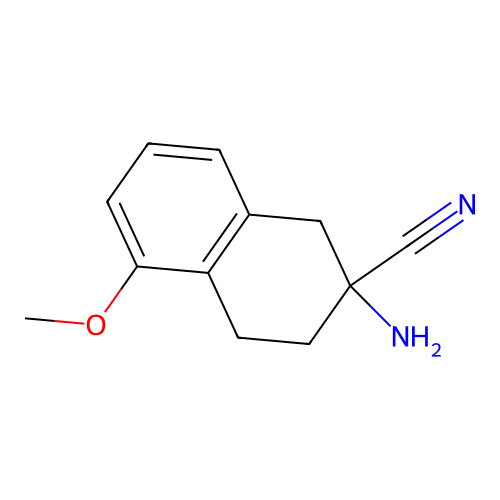 2-Amino-2-cyano-5-methoxy-1,2,3,4-tetrahydronaphthalene structure