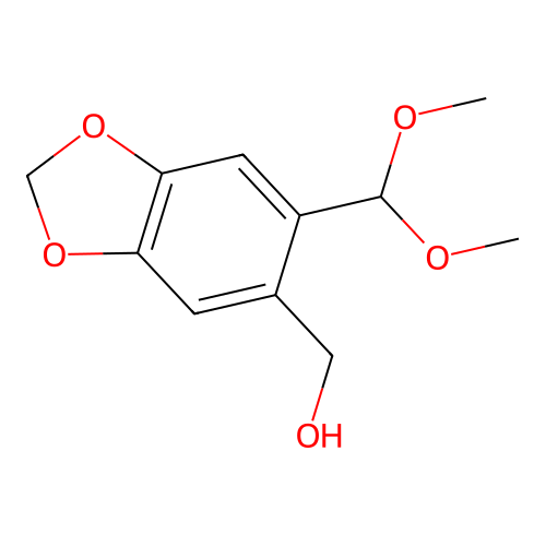 4-(Dimethoxy)methyl-5-hydroxymethyl(1,2-methylenedioxy)benzene structure