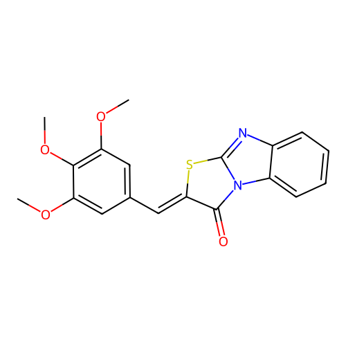 2-(3,4,5-Trimethoxybenzylidene)(1,3)thiazolo(3,2-A)benzimidazol-3(2H)-one structure