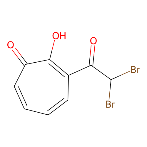 2,4,6-Cycloheptatrien-1-one, 3-(dibromoacetyl)-2-hydroxy- structure