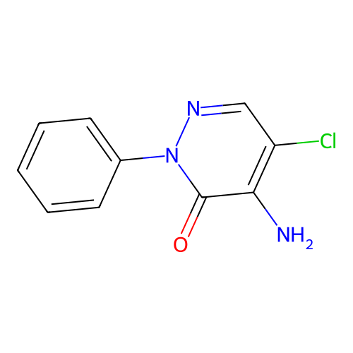 4-amino-5-chloro-2-phenylpyridazin-3(2H)-one structure