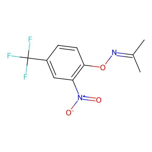 N-[2-nitro-4-(trifluoromethyl)phenoxy]propan-2-imine structure