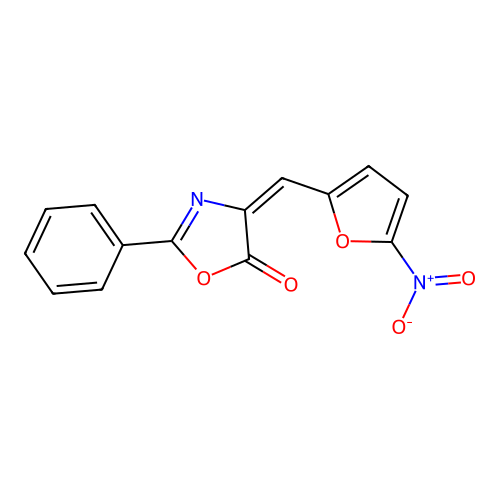 4-[(5-Nitrofuran-2-yl)methylidene]-2-phenyl-1,3-oxazol-5-one structure