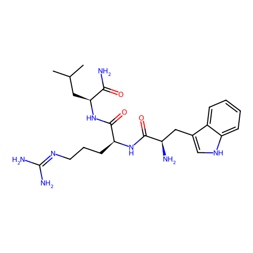 L-Leucinamide, D-tryptophyl-L-arginyl- structure