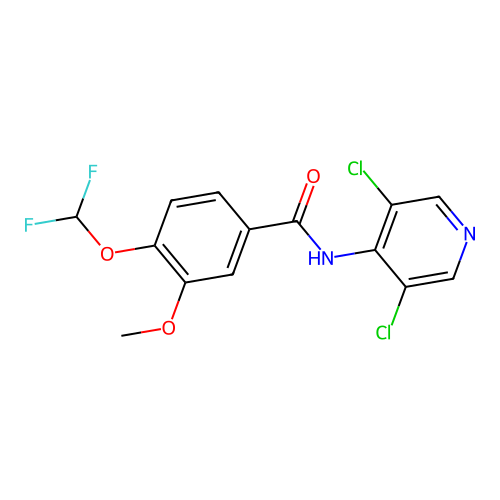 N-(3,5-dichloropyridin-4-yl)-4-(difluoromethoxy)-3-methoxybenzamide structure