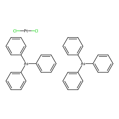 Dichloridobis(triphenylarsane-kappaAs)platinum structure