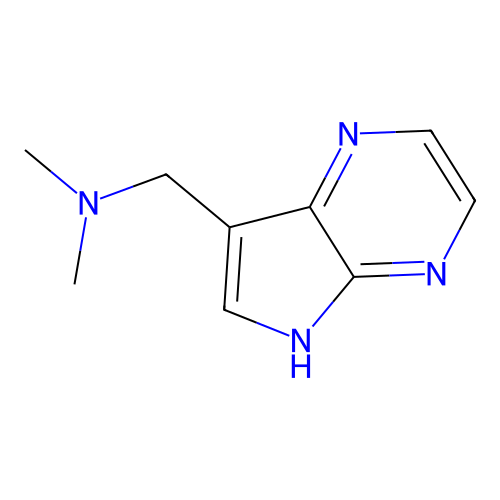 N,N-dimethyl-1-(5H-pyrrolo[2,3-b]pyrazin-7-yl)methanamine structure