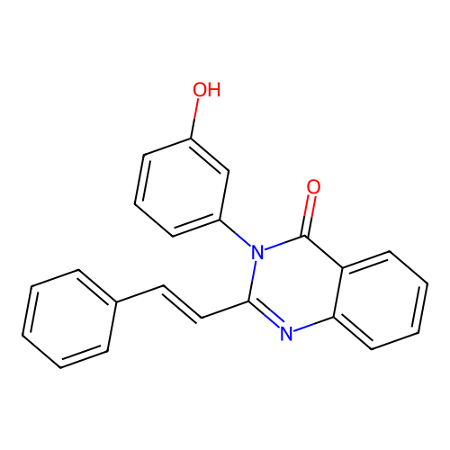3-(3-hydroxyphenyl)-2-[(E)-2-phenylethenyl]quinazolin-4(3H)-one structure
