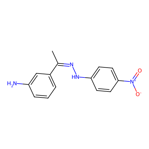 1-(3-aminophenyl)ethanone {4-nitrophenyl}hydrazone structure