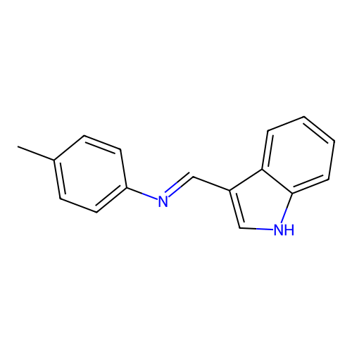 Benzenamine, N-(1H-indol-3-ylmethylene)-4-methyl- structure