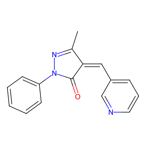 (4Z)-5-methyl-2-phenyl-4-(pyridin-3-ylmethylidene)-2,4-dihydro-3H-pyrazol-3-one structure