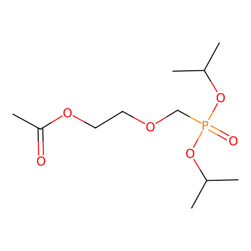 Phosphonic acid, [[2-(acetyloxy)ethoxy]methyl]-, bis(1-methylethyl) ester structure