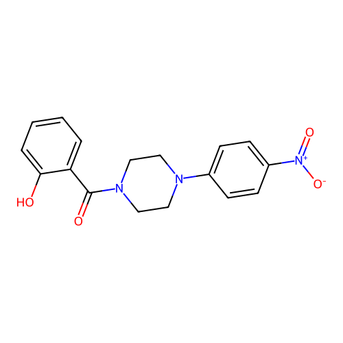 (2-Hydroxyphenyl)[4-(4-nitrophenyl)-1-piperazinyl]methanone structure