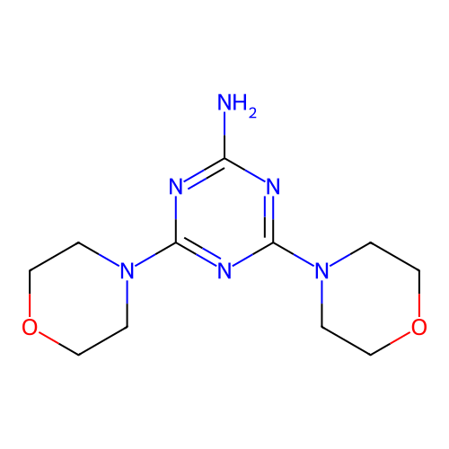 4,6-Dimorpholin-4-yl-1,3,5-triazin-2-amine structure