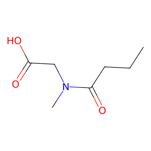2-[Butanoyl(methyl)amino]acetic acid structure
