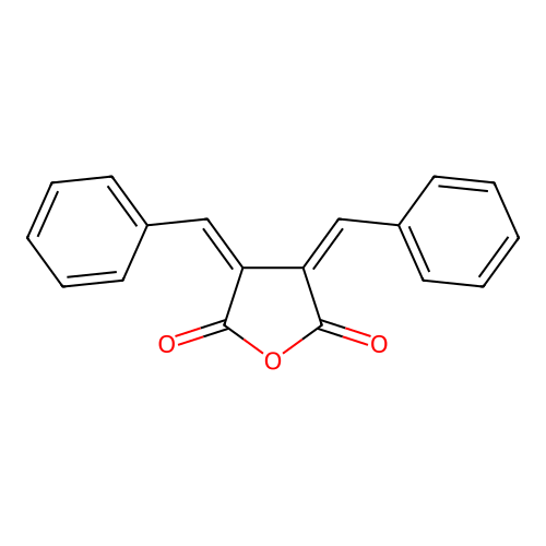 (3Z,4Z)-3,4-dibenzylideneoxolane-2,5-dione structure