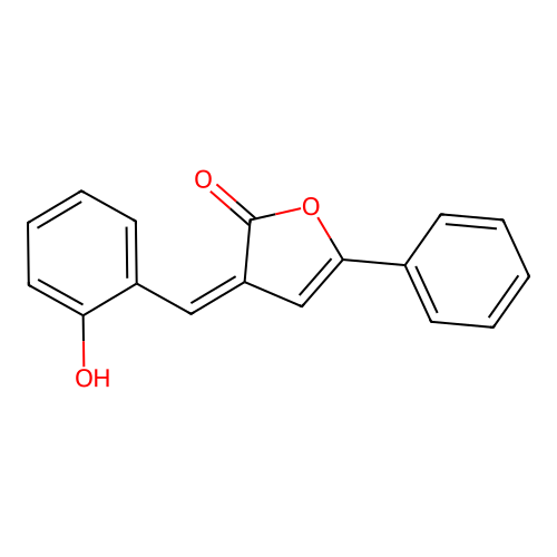 (3Z)-3-[(2-hydroxyphenyl)methylidene]-5-phenylfuran-2-one structure