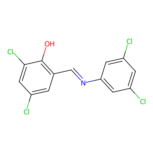 2,4-Dichloro-6-{[(3,5-dichlorophenyl)imino]methyl}phenol structure