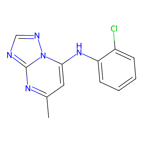 N-(2-chlorophenyl)-5-methyl-[1,2,4]triazolo[1,5-a]pyrimidin-7-amine structure