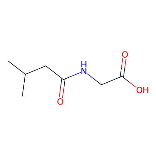 N-Isovaleroylglycine structure