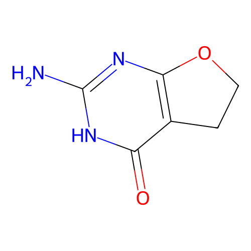 5,6-Dihydro-4-hydroxyfuro[2,3-d]pyrimidine-2-amine structure