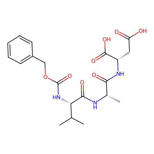 Benzyloxycarbonyl-valyl-alanyl-aspartic acid structure