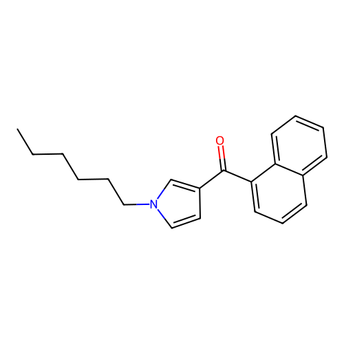 1-Hexyl-3-(1-naphthoyl)pyrrole structure