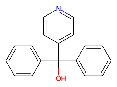 alpha,alpha-Diphenyl-4-pyridinemethanol structure