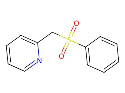 Phenyl 2-pyridylmethyl sulfone structure
