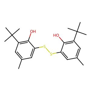 p-Cresol, 2,2'-dithiobis[6-tert-butyl- structure
