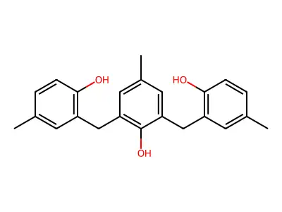 2,6-Bis((2-hydroxy-5-methylphenyl)methyl)-4-methylphenol structure
