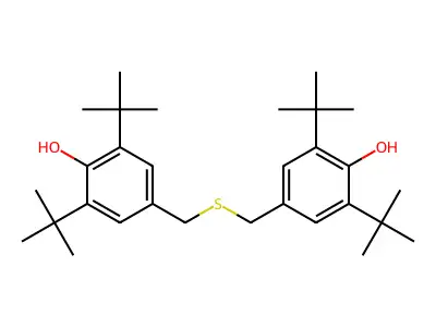 alpha,alpha'-Thiobis(2,6-di-tert-butyl-p-cresol) structure