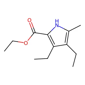3,4-Diethyl-2-ethoxycarbonyl-5-methylpyrrole structure
