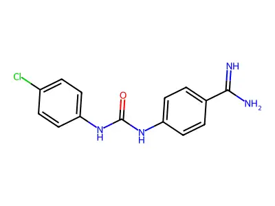 1-(4-脒基苯基)-3-(4-氯苯基)脲 structure