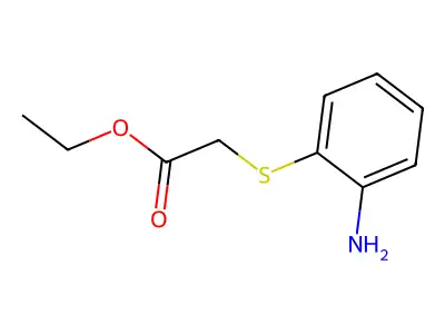 Ethyl (2-aminophenyl)mercaptoacetate structure