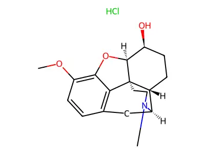 trans-Dihydrocodeine hydrochloride structure