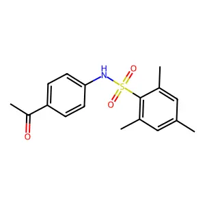 N-(4-acetylphenyl)-2,4,6-trimethylbenzenesulfonamide structure