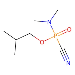Isobutyl N,N-dimethylphosphoramidocyanidate structure