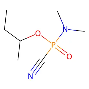 s-Butyl N,N-dimethylphosphoramidocyanidate structure